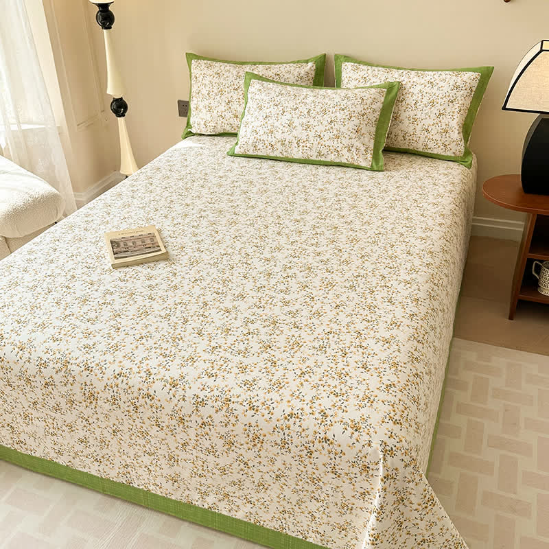 Cotton Floral Coverlet | Breathable & Eco-Friendly | Full, Queen, King Sizes