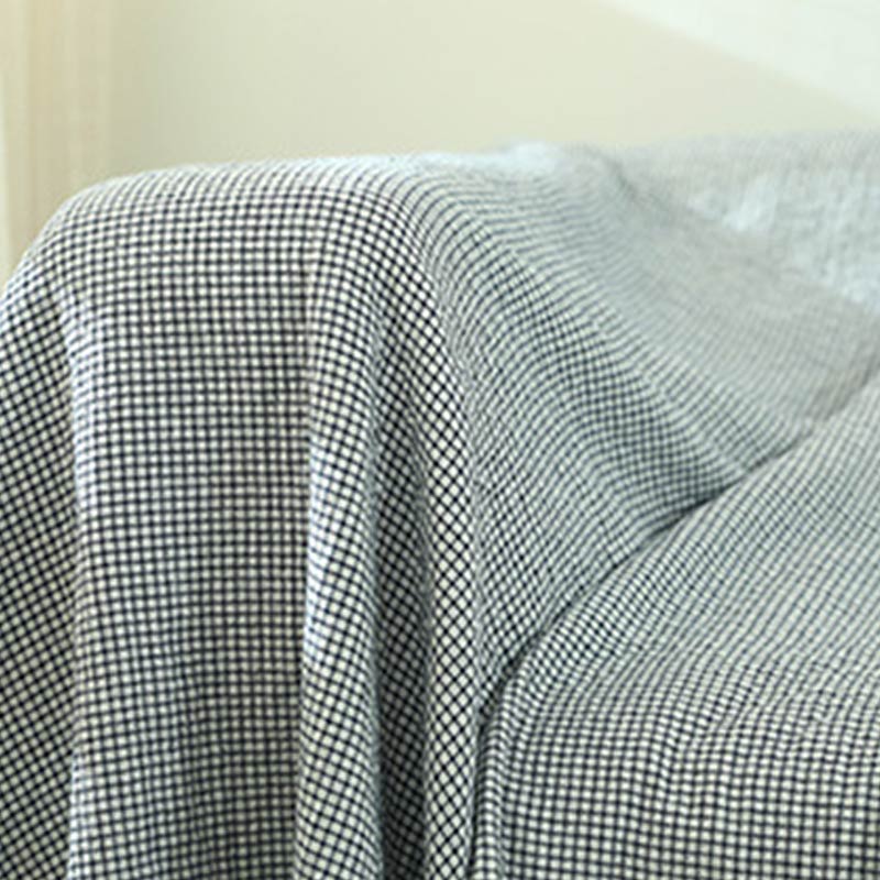 Plaid Sofa Blanket | Soft Cotton Gauze | Single Piece