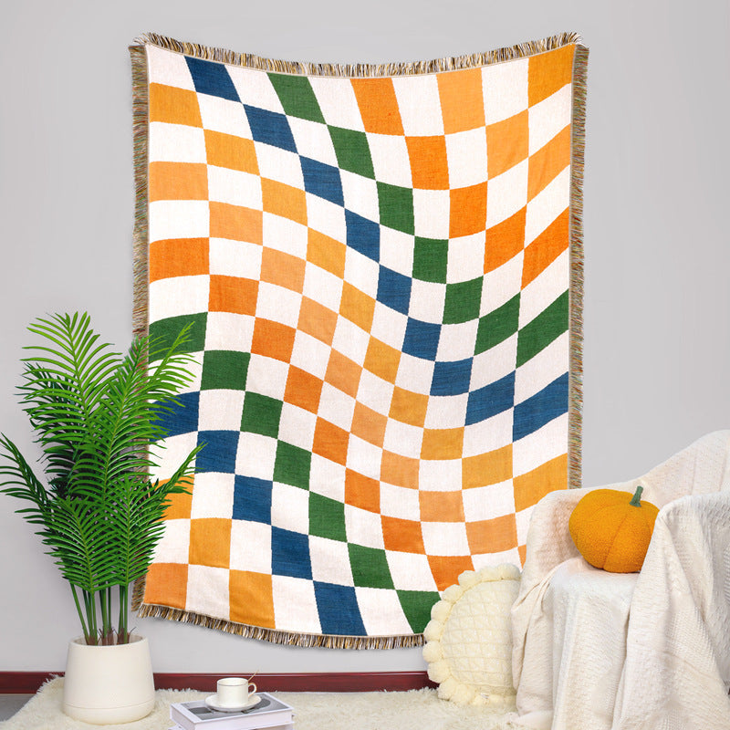Checkerboard Blanket | Soft Polycotton | Multiple Sizes