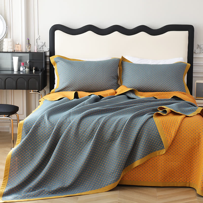 Cotton Gauze Quilt | Reversible Organic Cotton | Full, Queen, King Sizes