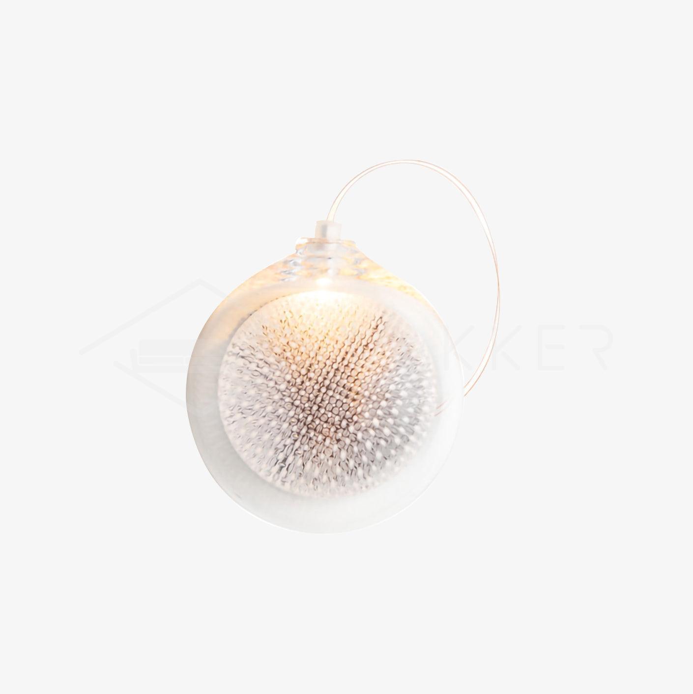 Mesh Glass Wall Lamp | Copper Mesh & Clear Glass | 14cm Diameter