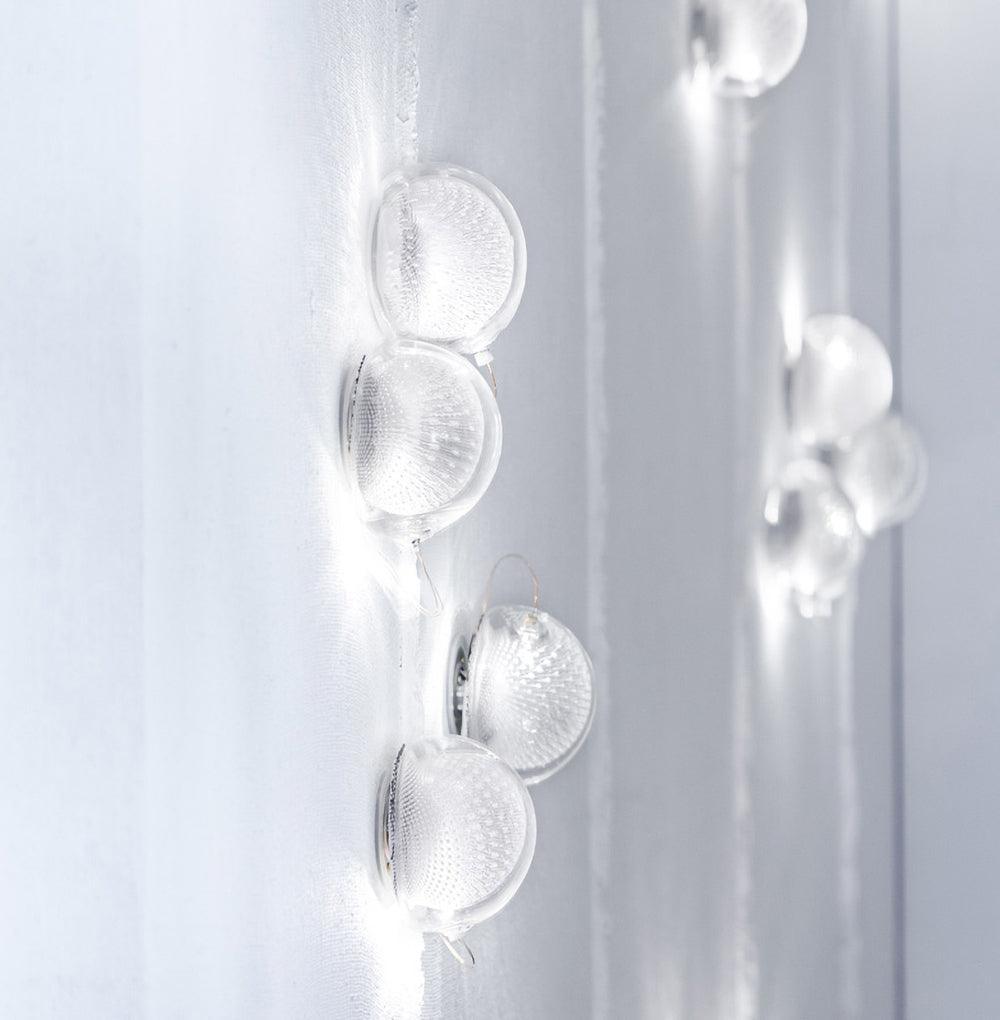 Mesh Glass Wall Lamp | Copper Mesh & Clear Glass | 14cm Diameter