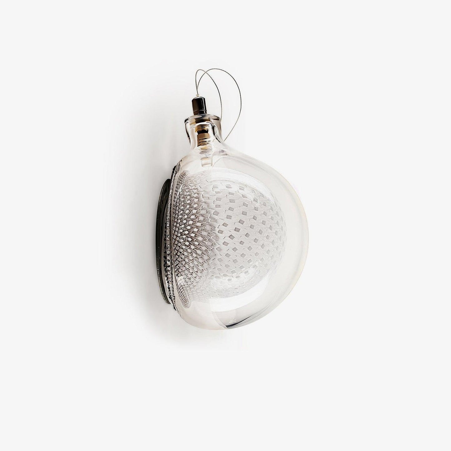Mesh Glass Wall Lamp | Copper Mesh & Clear Glass | 14cm Diameter
