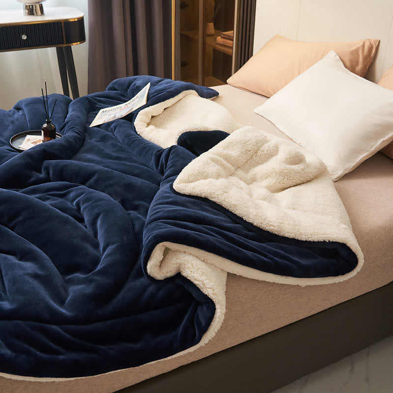 Double Velvet Throw Blanket | Soft Polyester | Full Size 71"W x 79"L