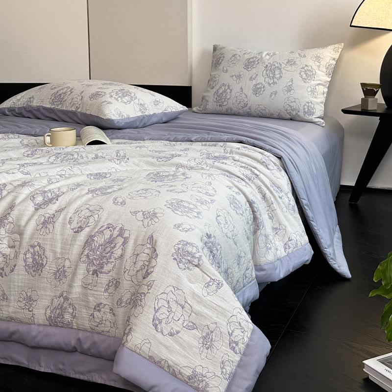 Cotton Gauze Bedding Set | 100% Organic Cotton | 4-Piece Full/Queen