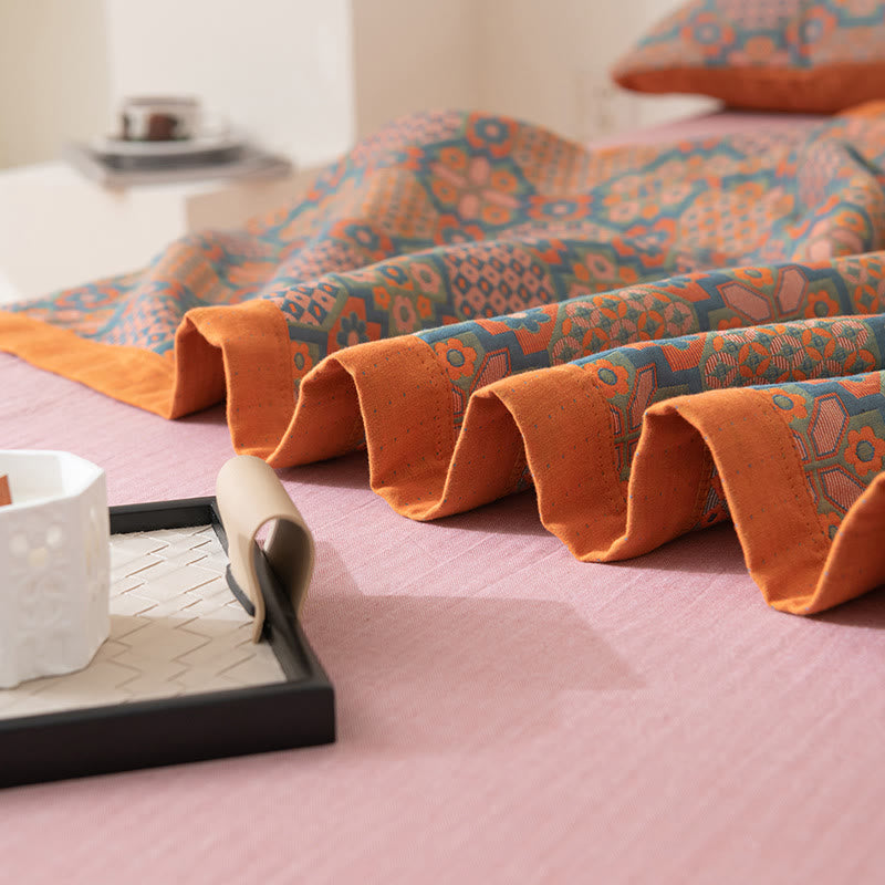 Floral Reversible Quilt | 100% Organic Cotton | Full/Queen/King Sizes