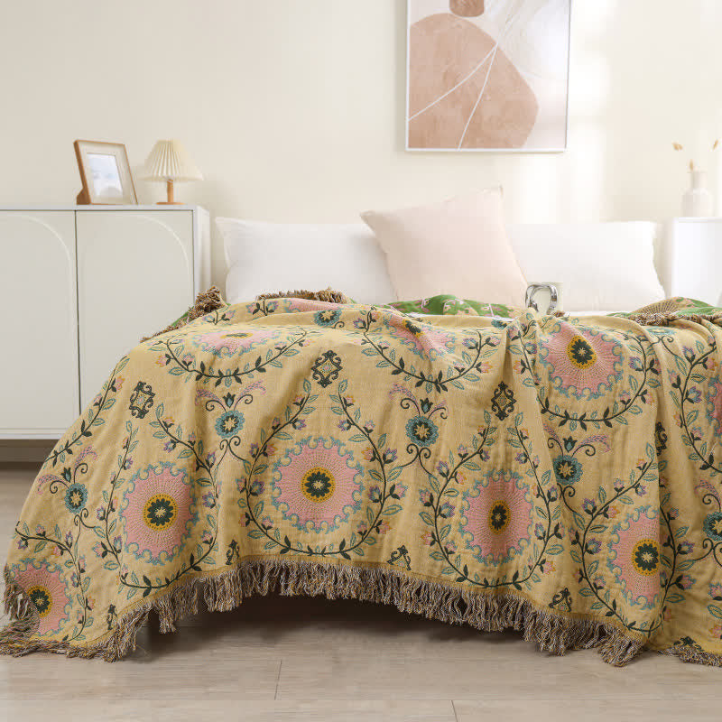 Cotton Gauze Quilt | Reversible Design | Eco-Friendly Organic Cotton | Available in Full, Queen, King Sizes