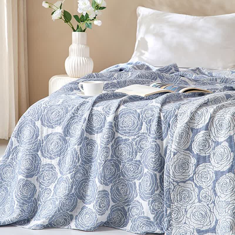 Cotton Quilt | 100% Organic Cotton | Full/Queen Size | Rose Print