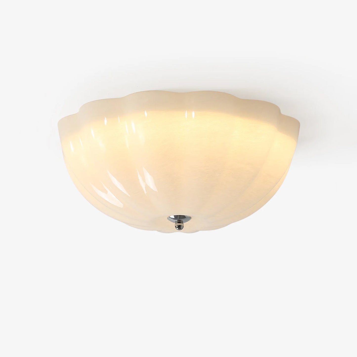 Opal Shell Ceiling Lamp | Glass & Metal | 38cm Diameter