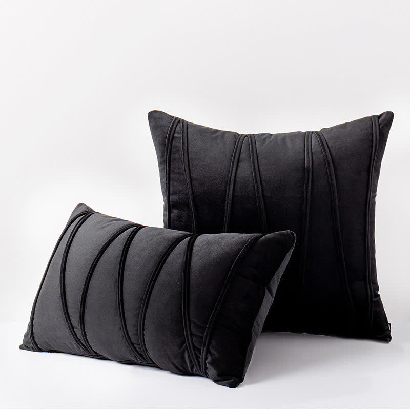 Stripe Pattern Decorative Pillowcase | Premium Soft Velvet | Available in Multiple Sizes