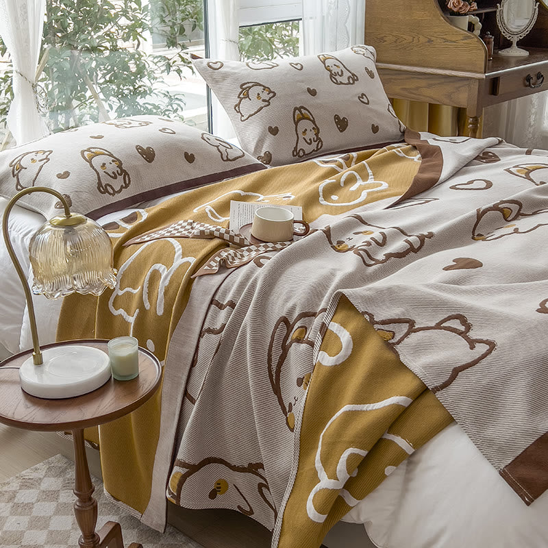 Rabbit Quilt | 100% Organic Cotton | Full Size 59"x79"