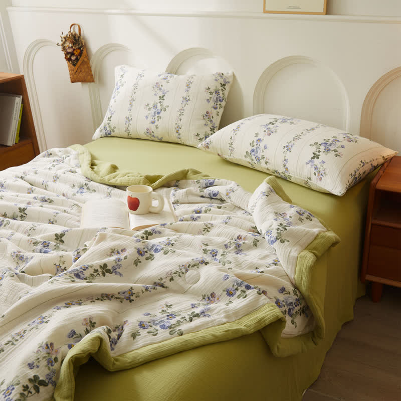 Cotton Gauze Quilt Set | Organic Cotton | Full/Queen Size with Pillowcases
