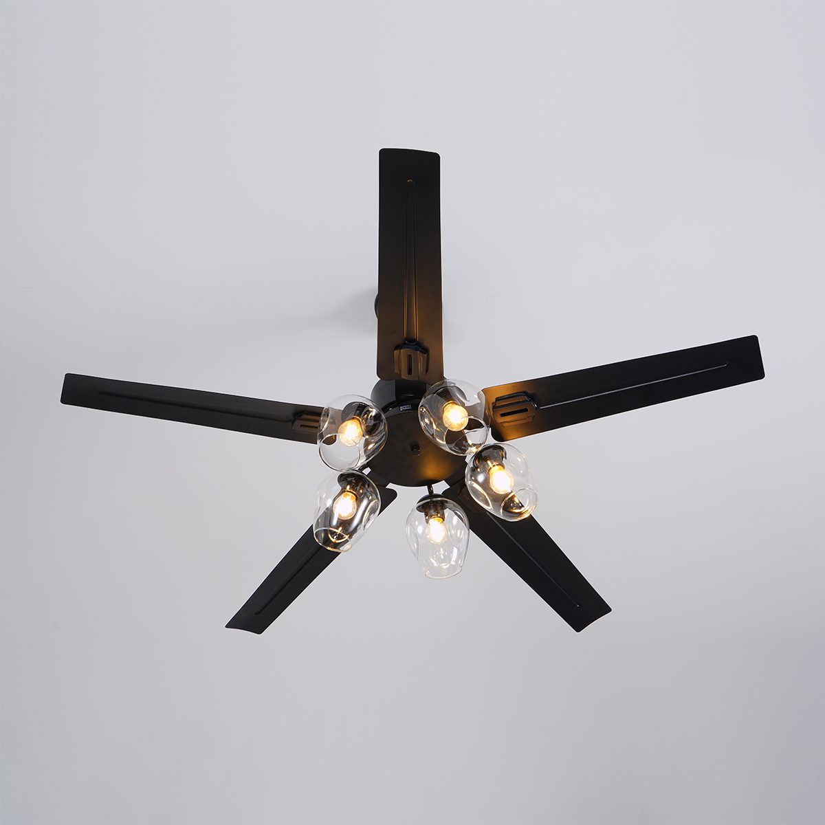 Ceiling Fan Light | Black Metal | 42/48/52 inch