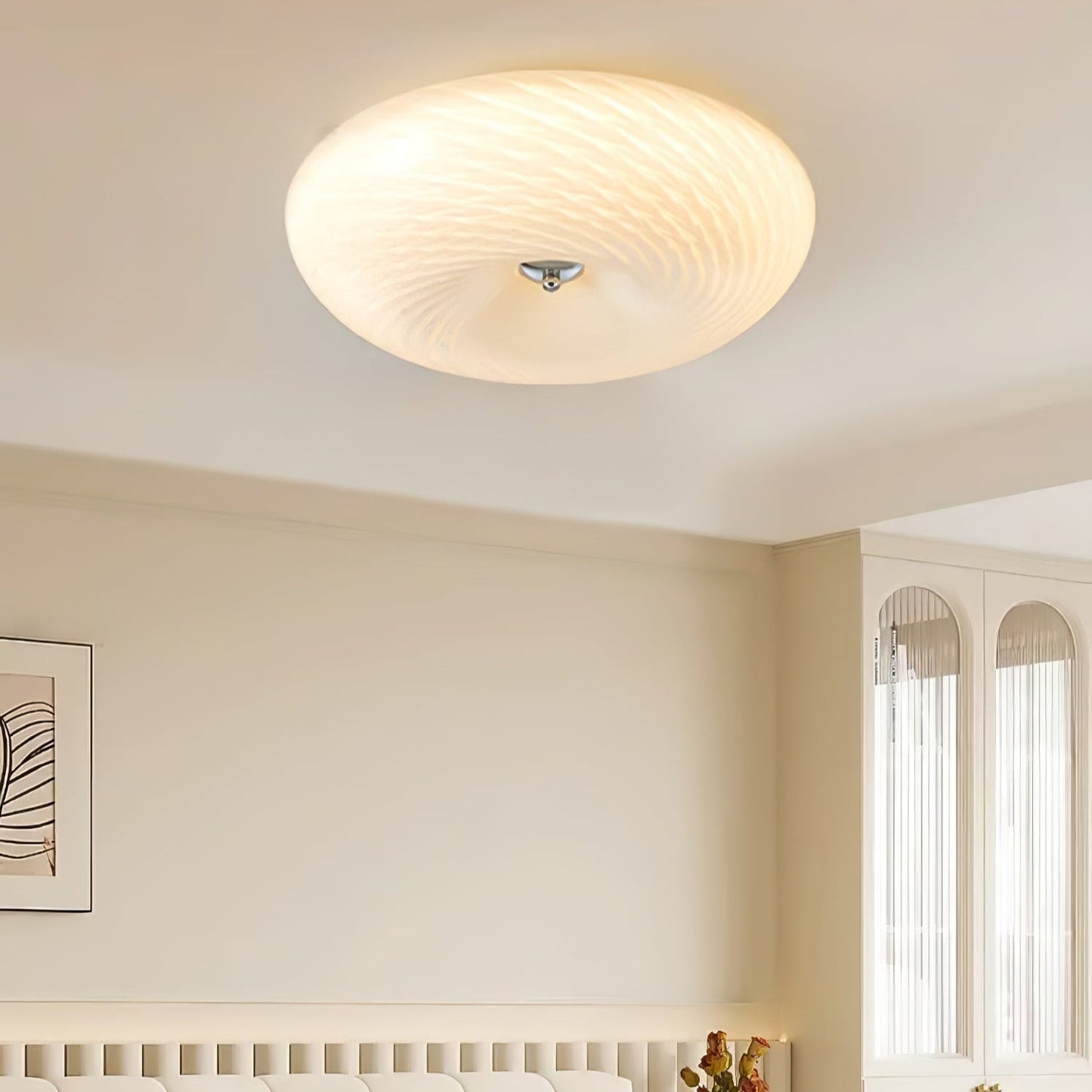Whirlpool Ceiling Light | Glass Swirling Design | 45cm Diameter