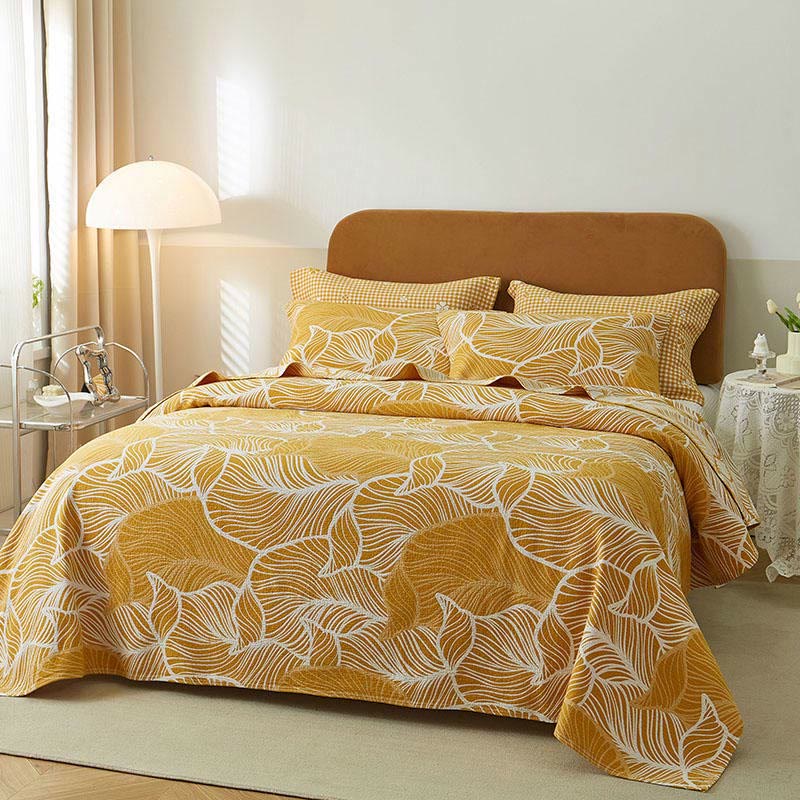 Plantain Leaf Sofa Cover Blanket | Soft Bamboo Cotton | 59" x 79"