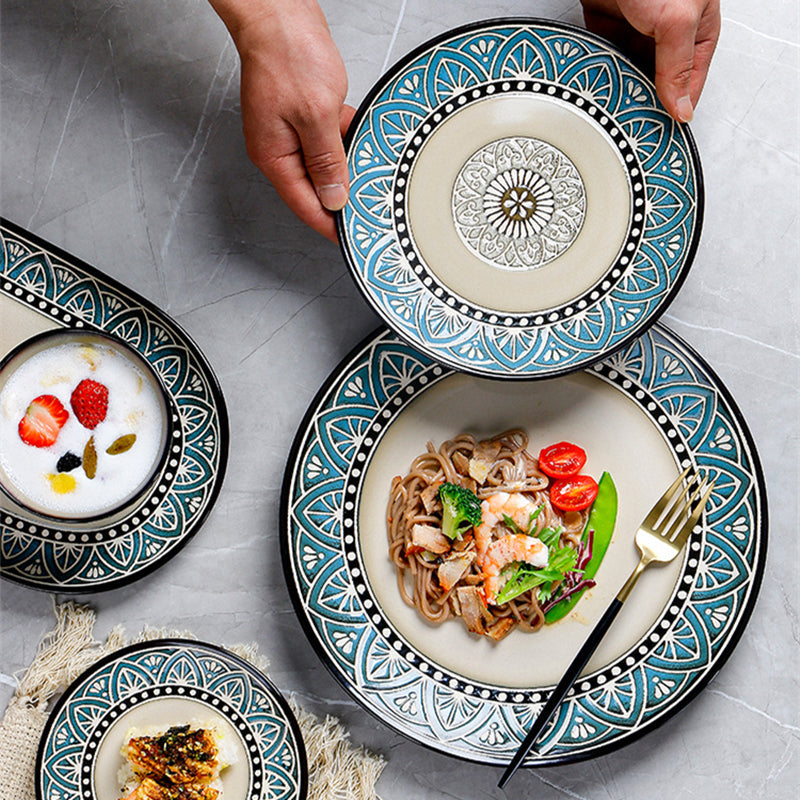 Zeina Premium Stoneware Dinnerware Set | Glossy Glaze | 4, 6, or 8 Person Options