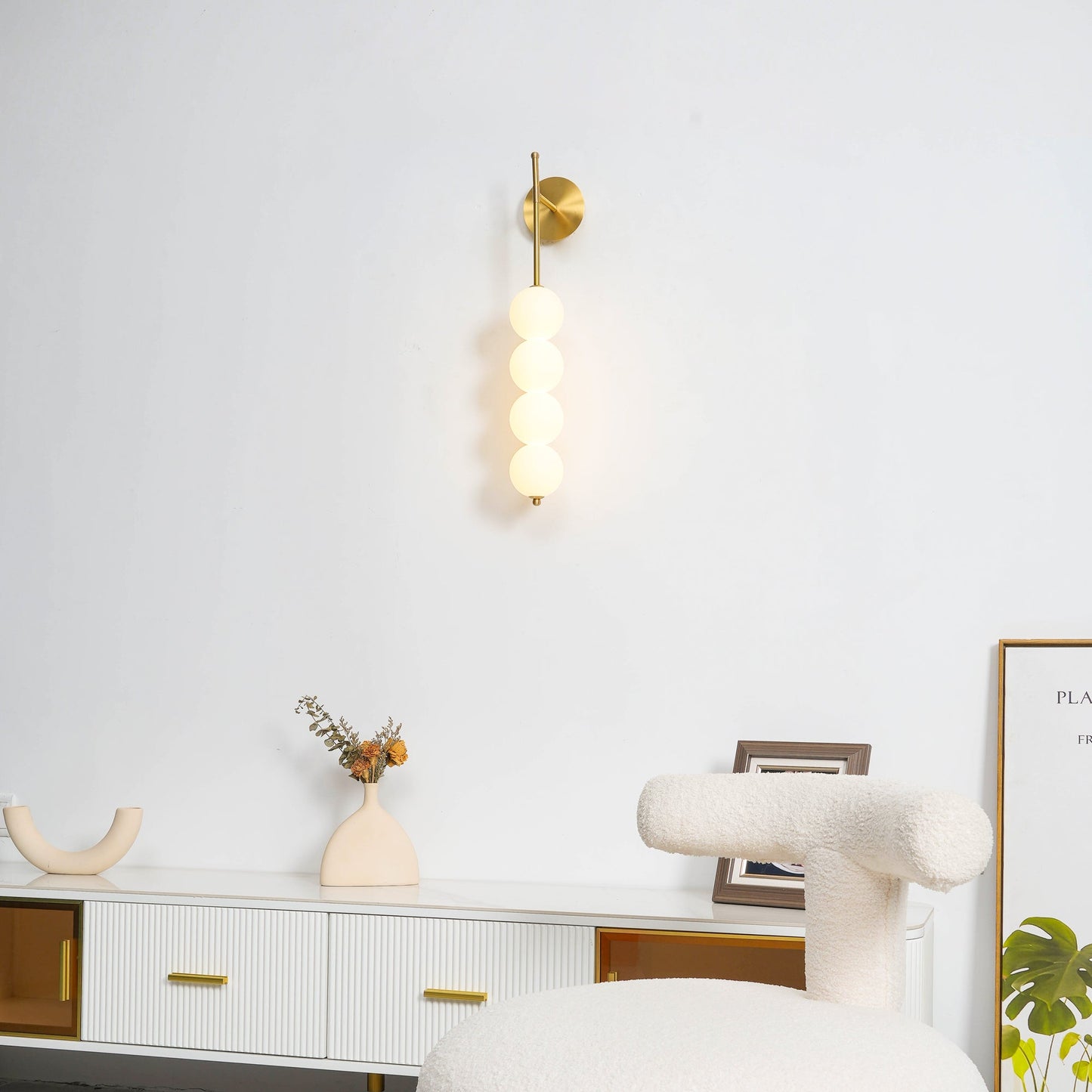 Abacus Wall Lamp | Iron, Metal, Glass | Gold