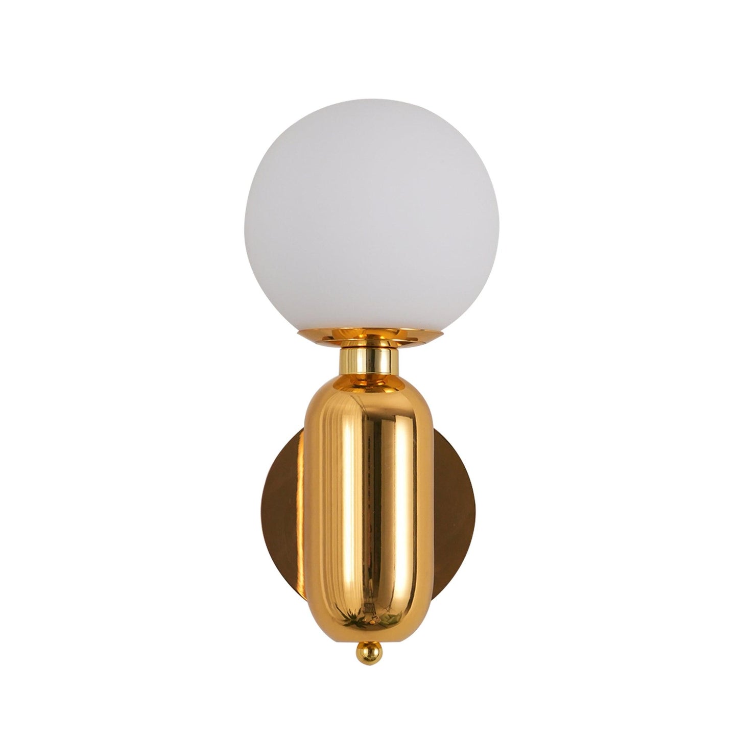 Kade Wall Light | Metal Frame & Glass | White/Black/Gold
