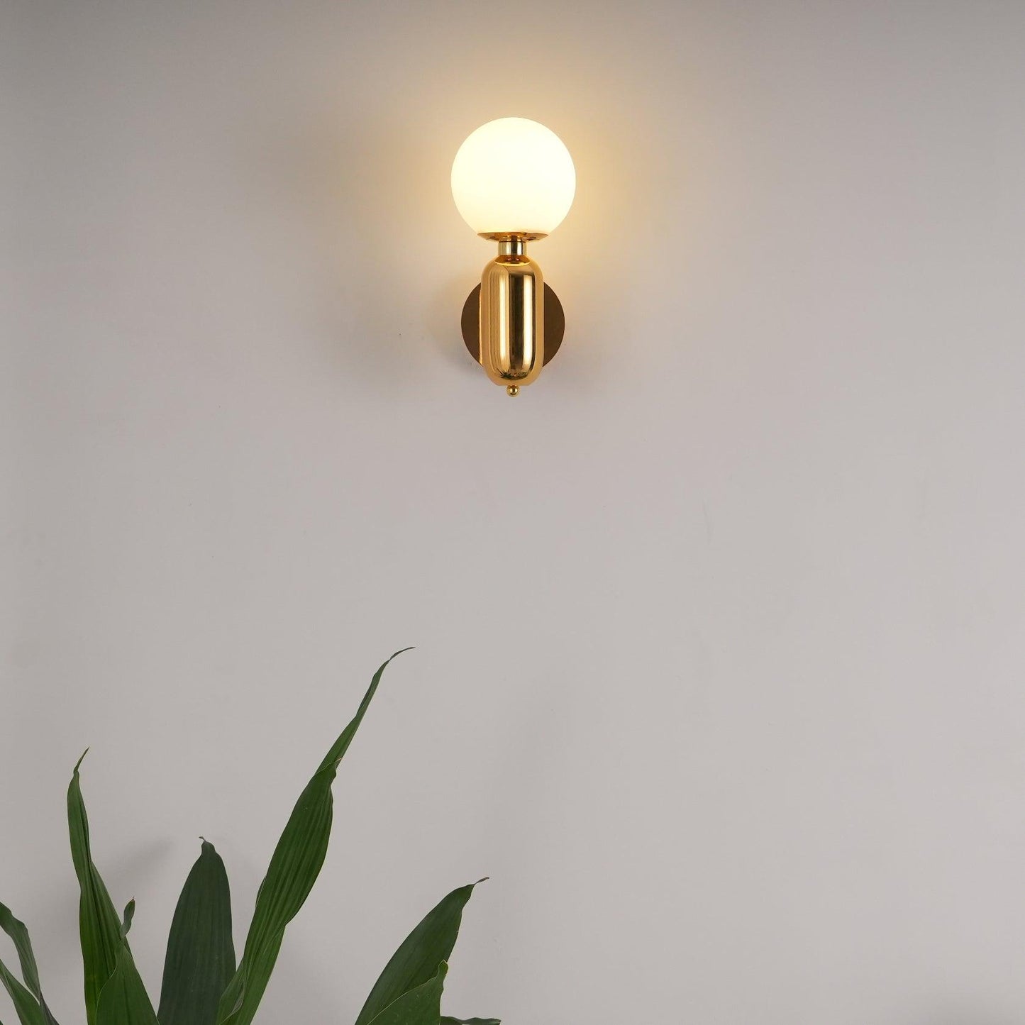 Kade Wall Light | Metal Frame & Glass | White/Black/Gold