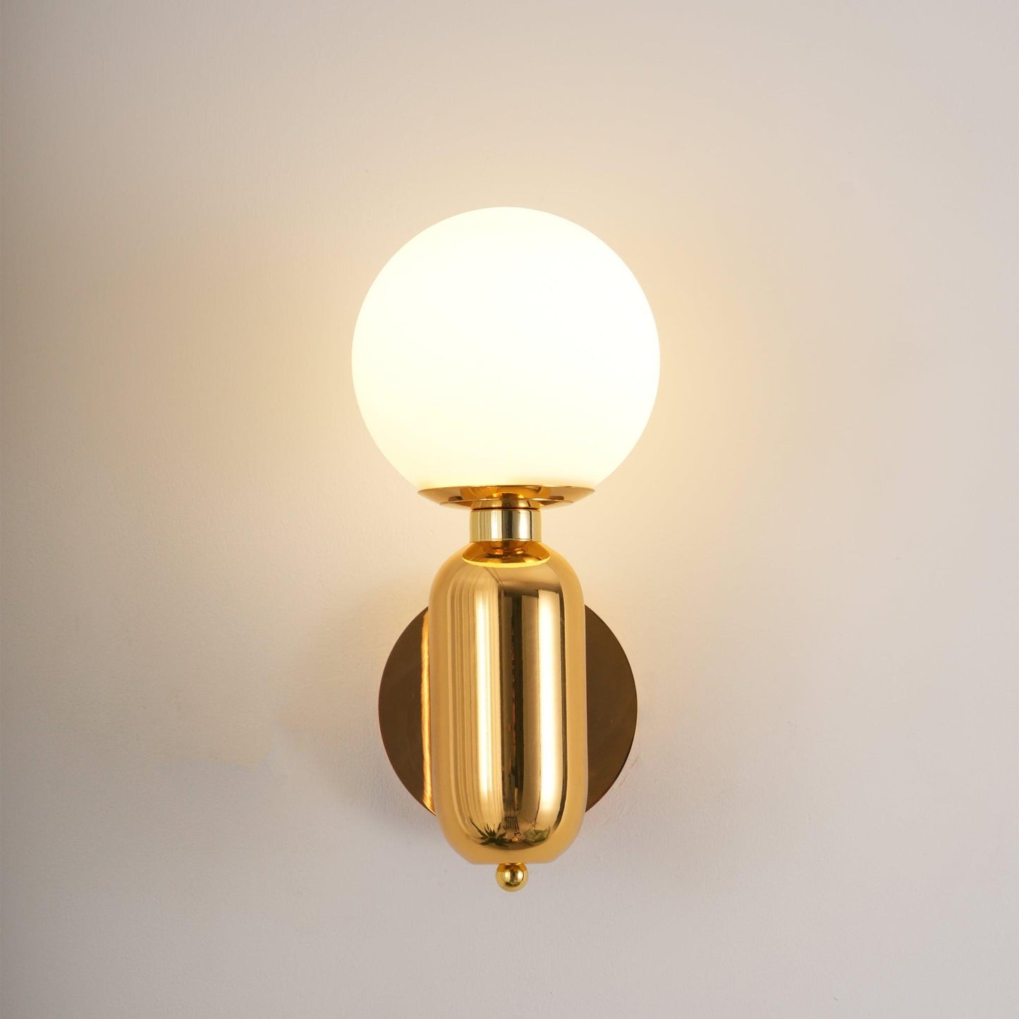 Kade Wall Light | Metal Frame & Glass | White/Black/Gold