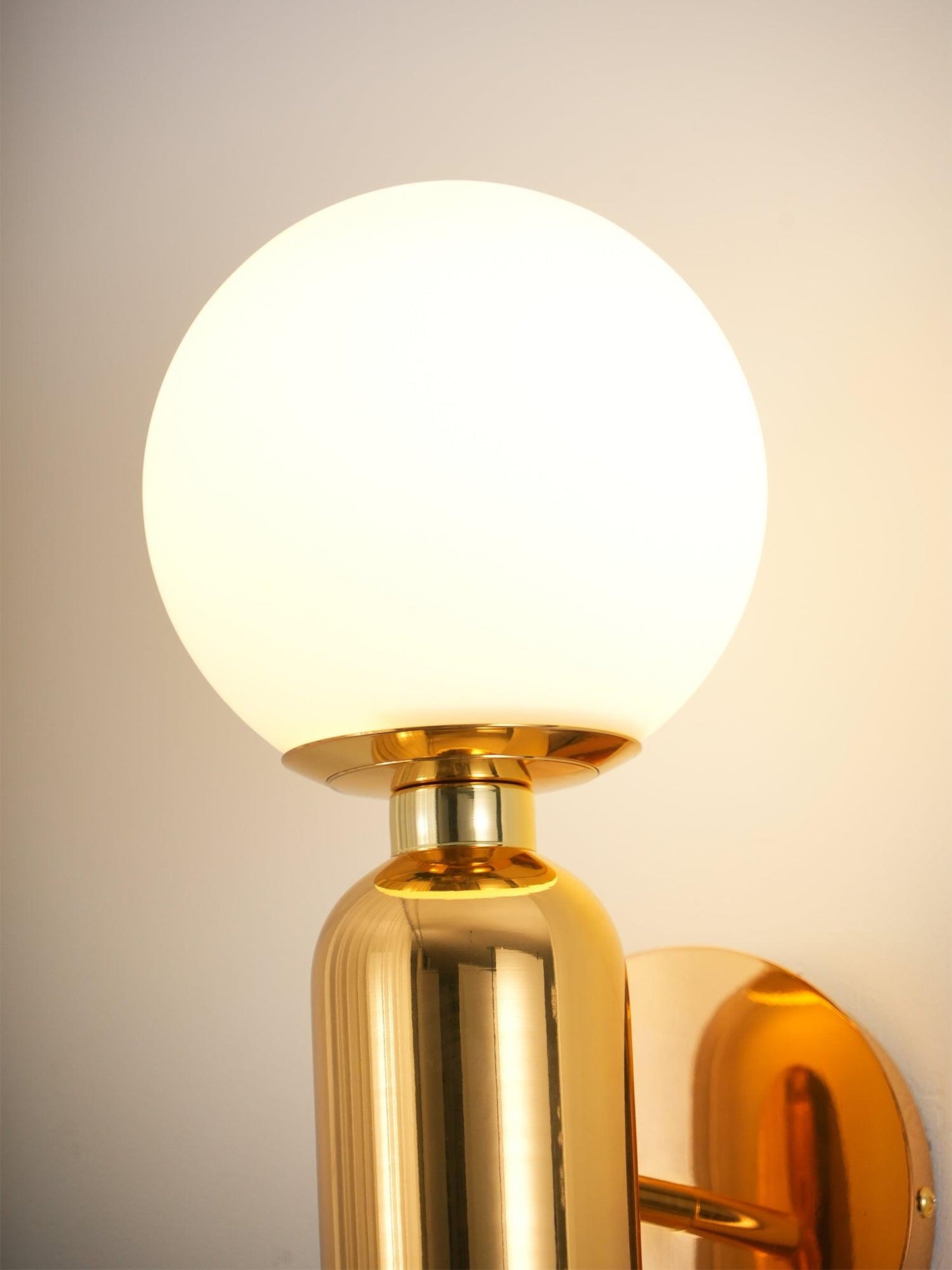 Kade Wall Light | Metal Frame & Glass | White/Black/Gold