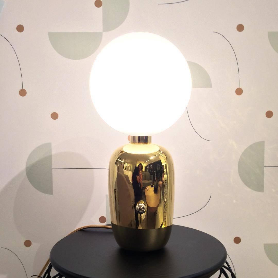 Kade Table Lamp | Blown Glass & Metal | Gold, White, or Black Base
