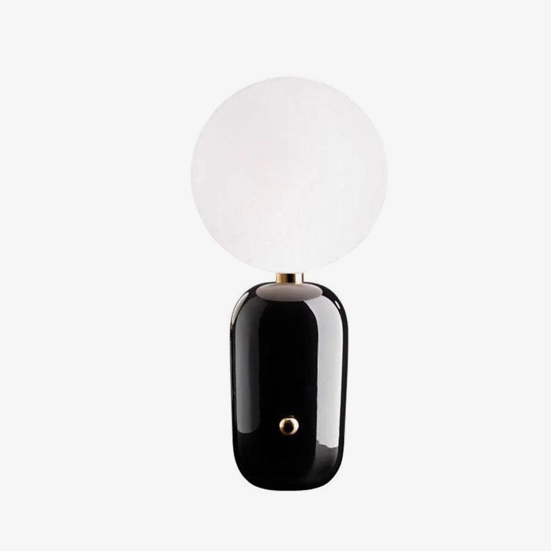Kade Table Lamp | Blown Glass & Metal | Gold, White, or Black Base