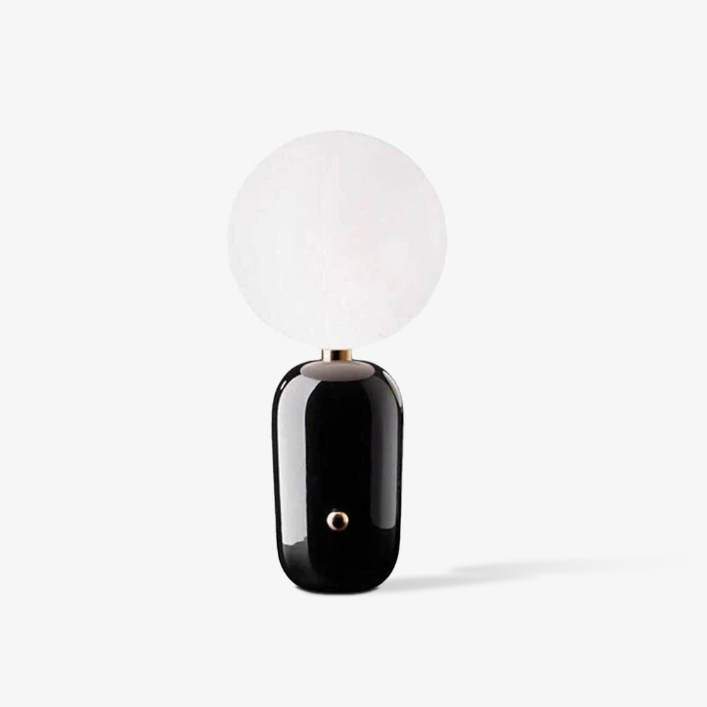Kade Table Lamp | Blown Glass & Metal | Gold, White, or Black Base