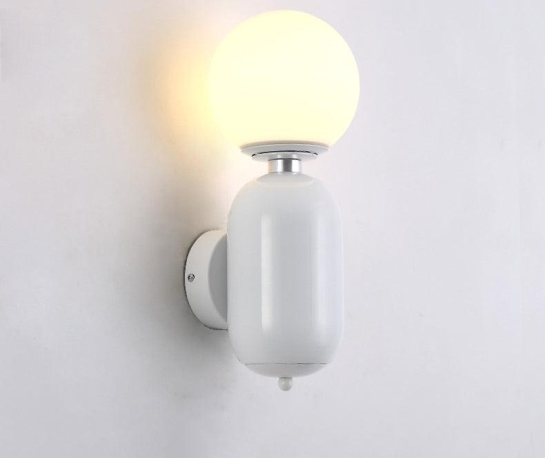 Kade Wall Light | Metal Frame & Glass | White/Black/Gold