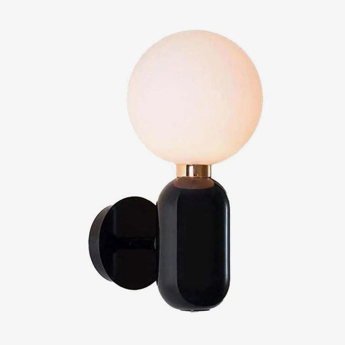 Kade Wall Light | Metal Frame & Glass | White/Black/Gold