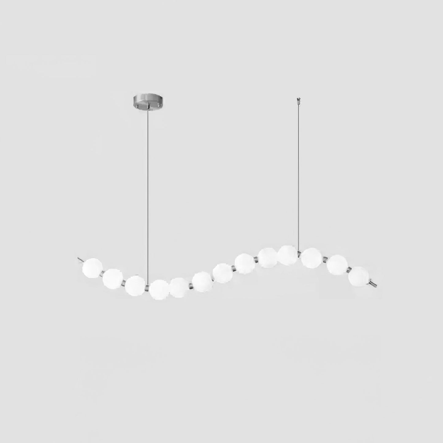 Pearl Necklace Chandelier | Brass & Acrylic | Adjustable Length