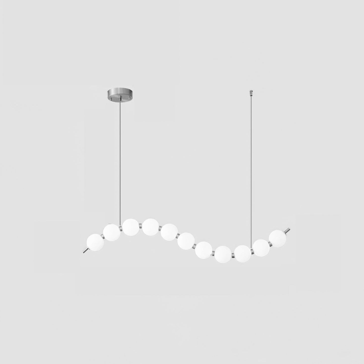Pearl Necklace Chandelier | Brass & Acrylic | Adjustable Length
