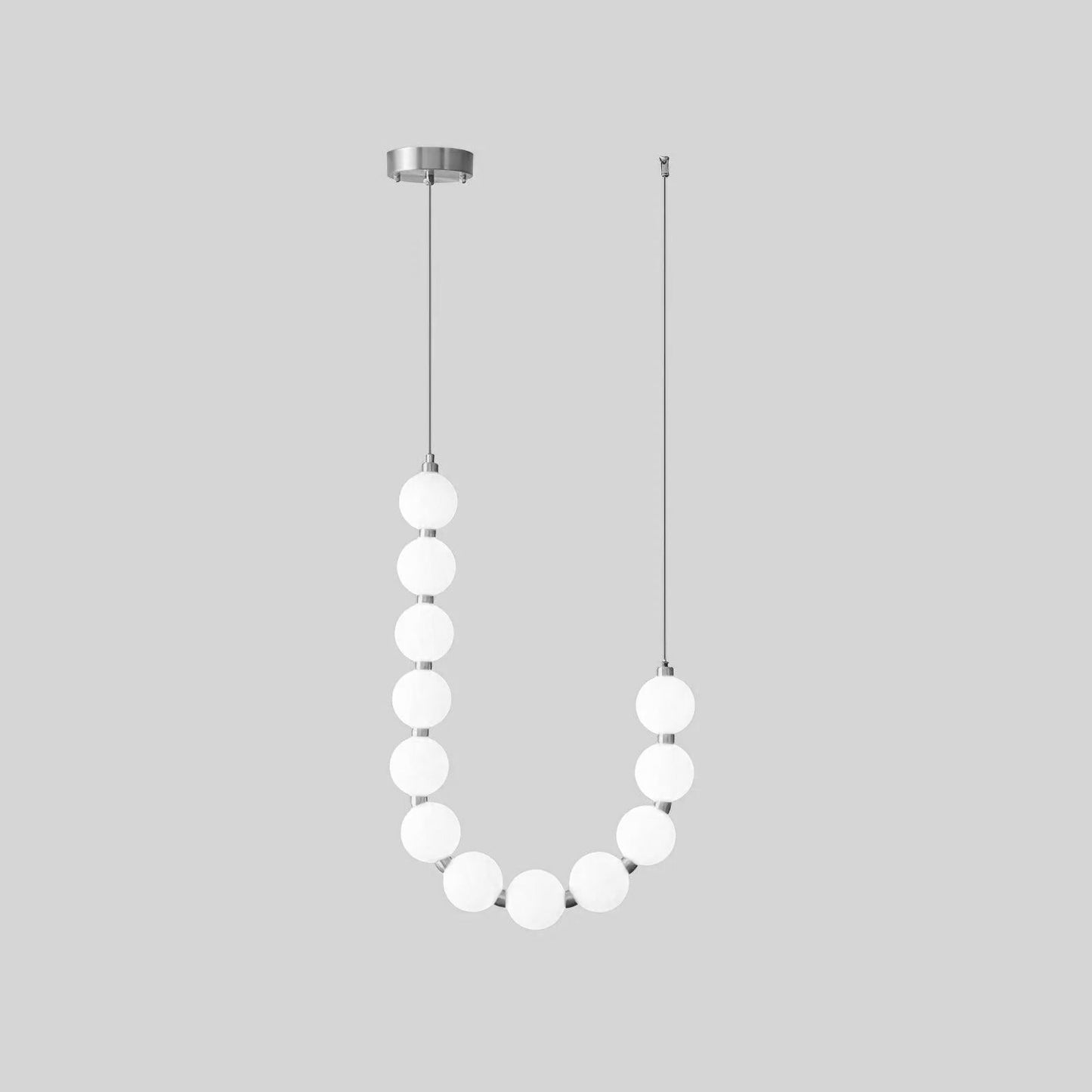Pearl Necklace Chandelier | Brass & Acrylic | Adjustable Length