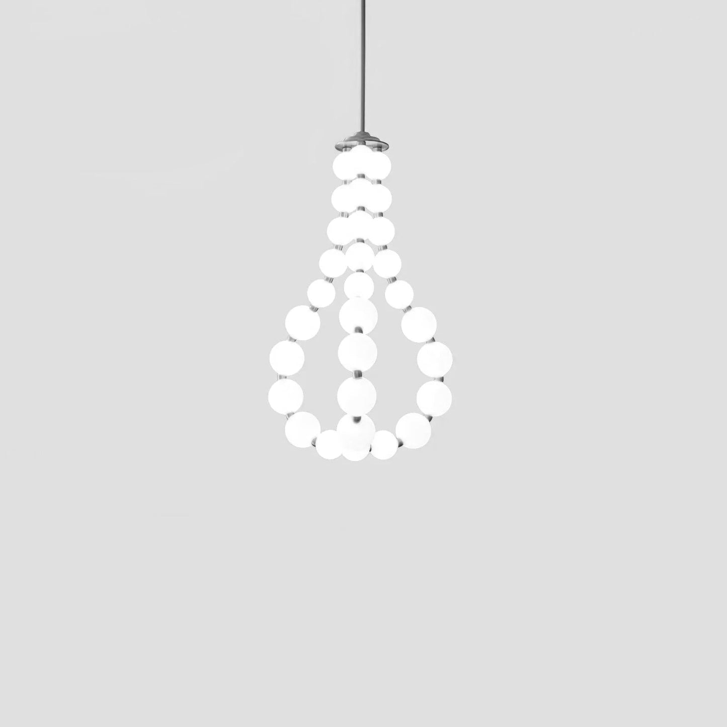 Pearl Necklace Chandelier | Brass & Acrylic | Adjustable Length