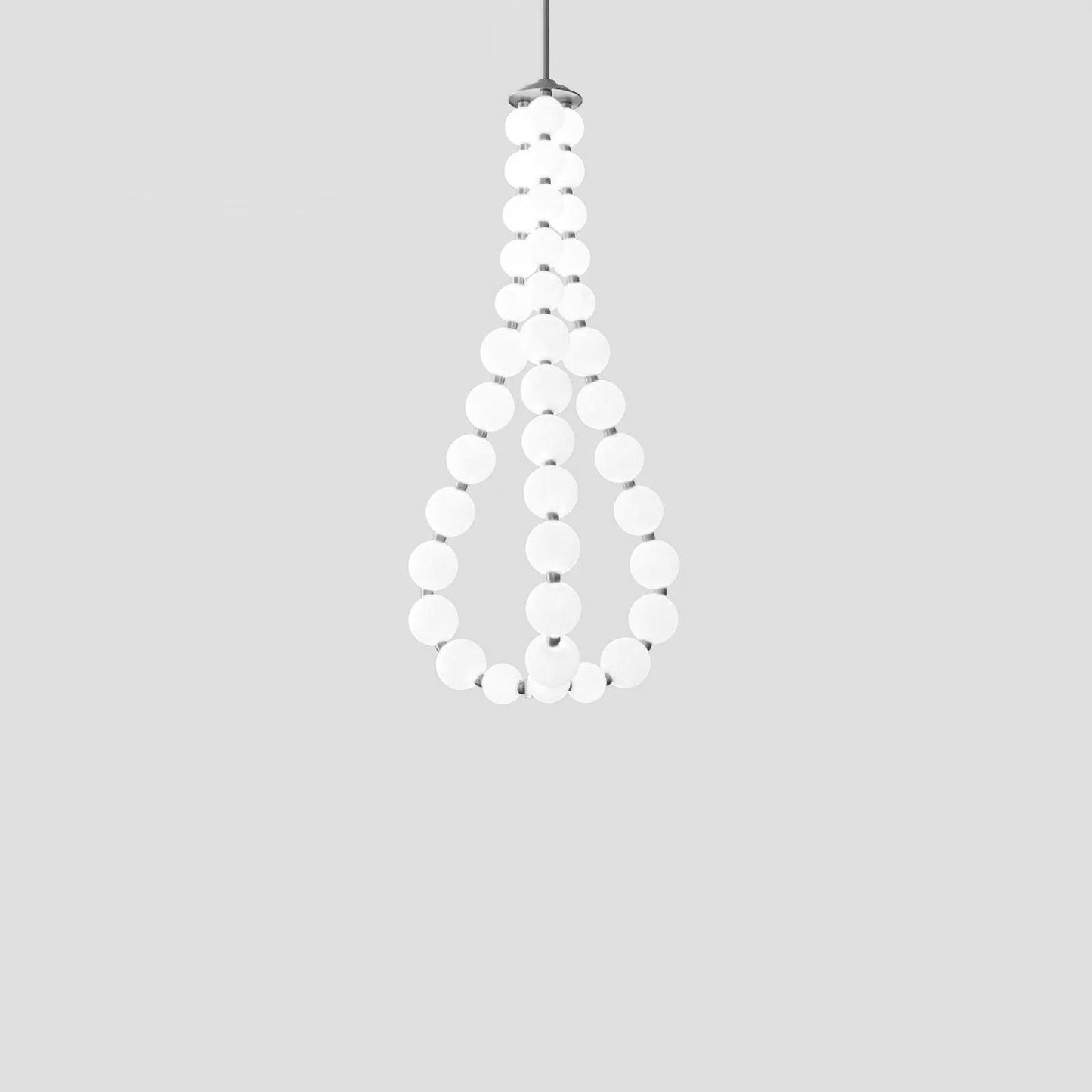 Pearl Necklace Chandelier | Brass & Acrylic | Adjustable Length