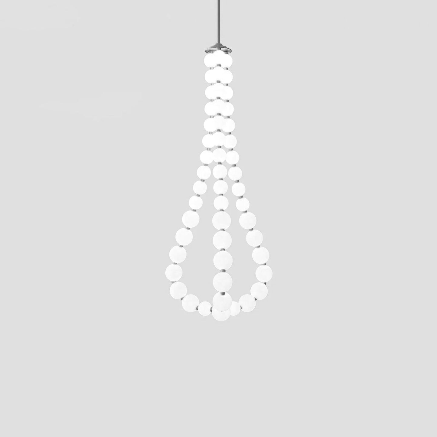 Pearl Necklace Chandelier | Brass & Acrylic | Adjustable Length