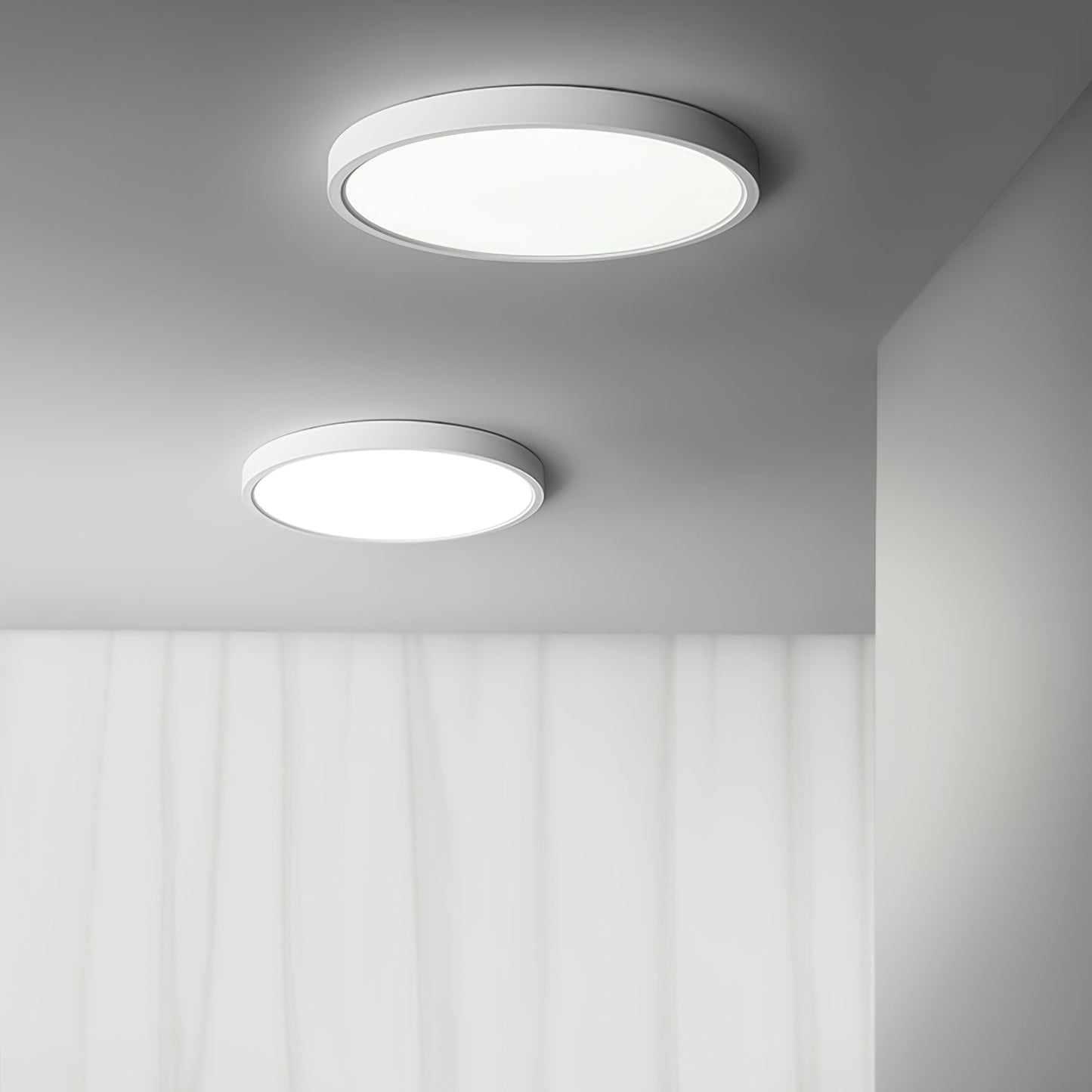 Acrylic Round Ceiling Light | Thinnest Design | White/Black
