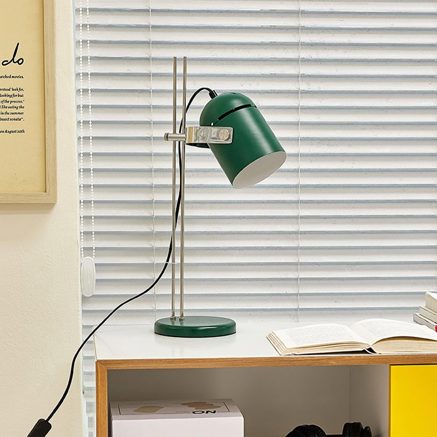 Adjusta Liftable Desk Lamp | Iron Construction | Chrome, Orange, Green