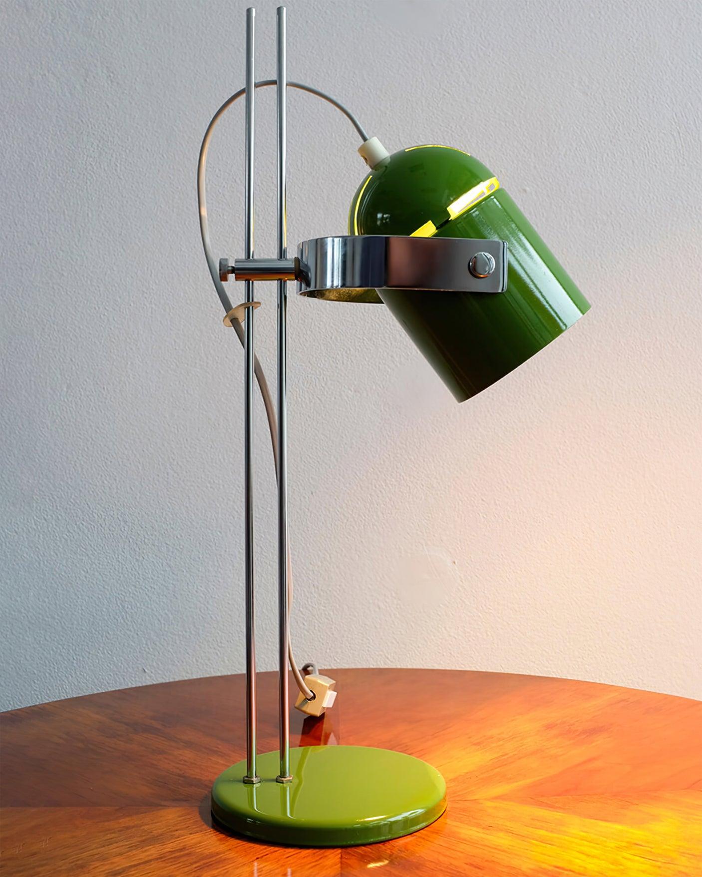 Adjusta Liftable Desk Lamp | Iron Construction | Chrome, Orange, Green