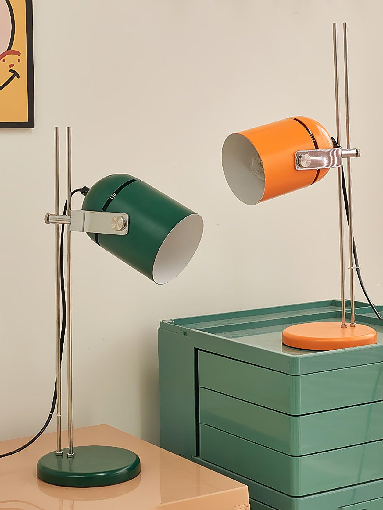 Adjusta Liftable Desk Lamp | Iron Construction | Chrome, Orange, Green