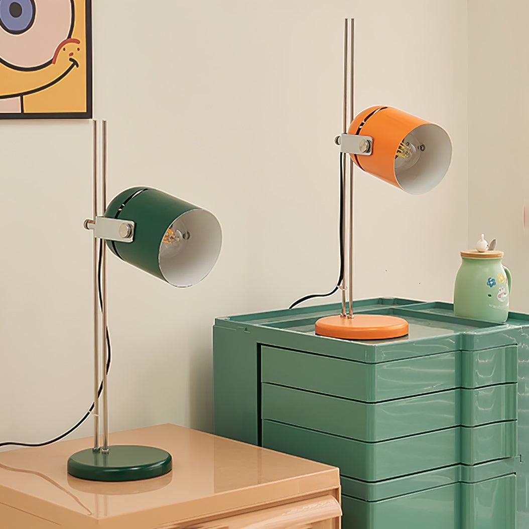 Adjusta Liftable Desk Lamp | Iron Construction | Chrome, Orange, Green