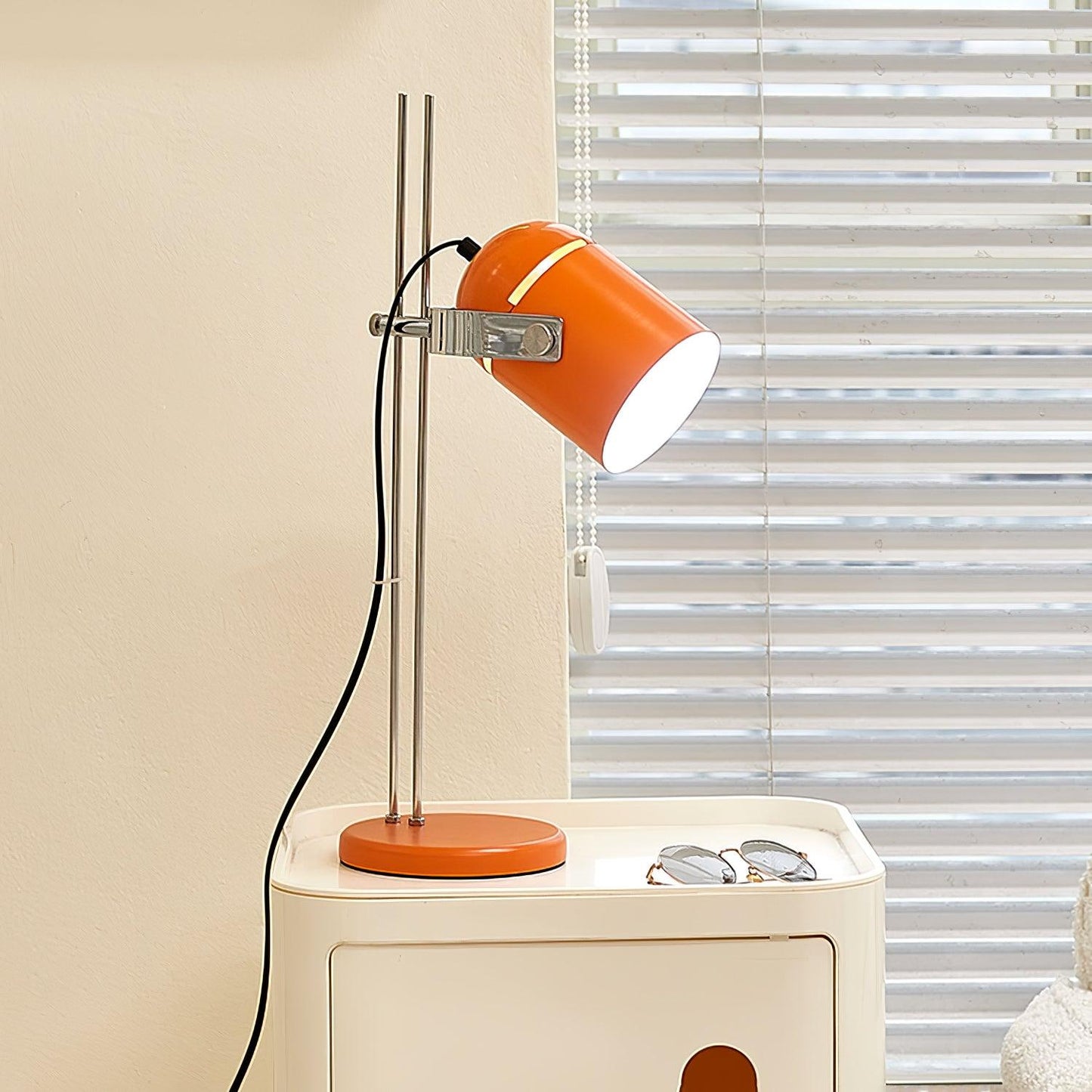 Adjusta Liftable Desk Lamp | Iron Construction | Chrome, Orange, Green