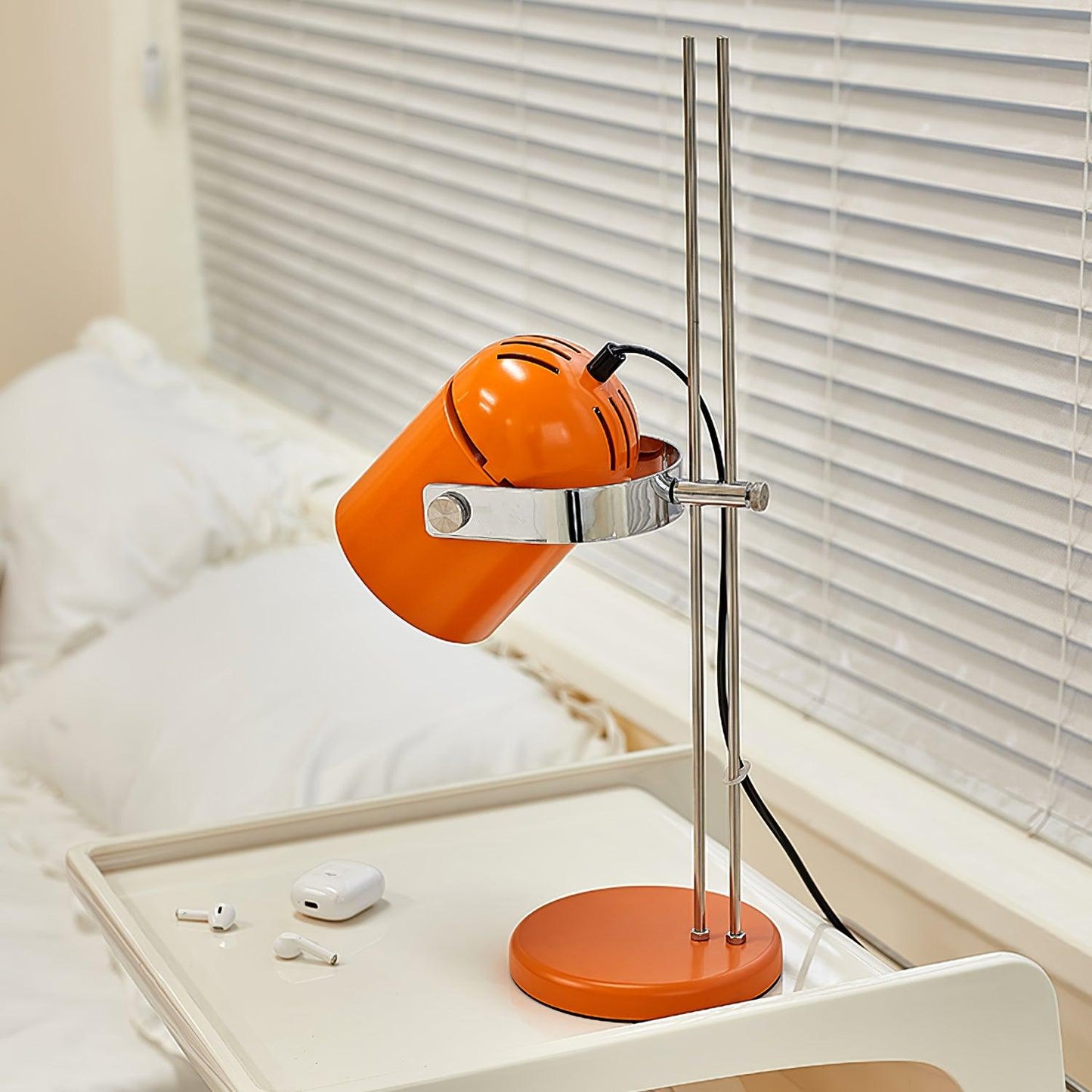 Adjusta Liftable Desk Lamp | Iron Construction | Chrome, Orange, Green