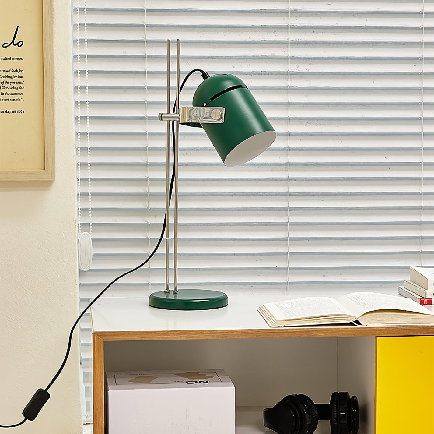 Adjusta Liftable Desk Lamp | Iron Construction | Chrome, Orange, Green