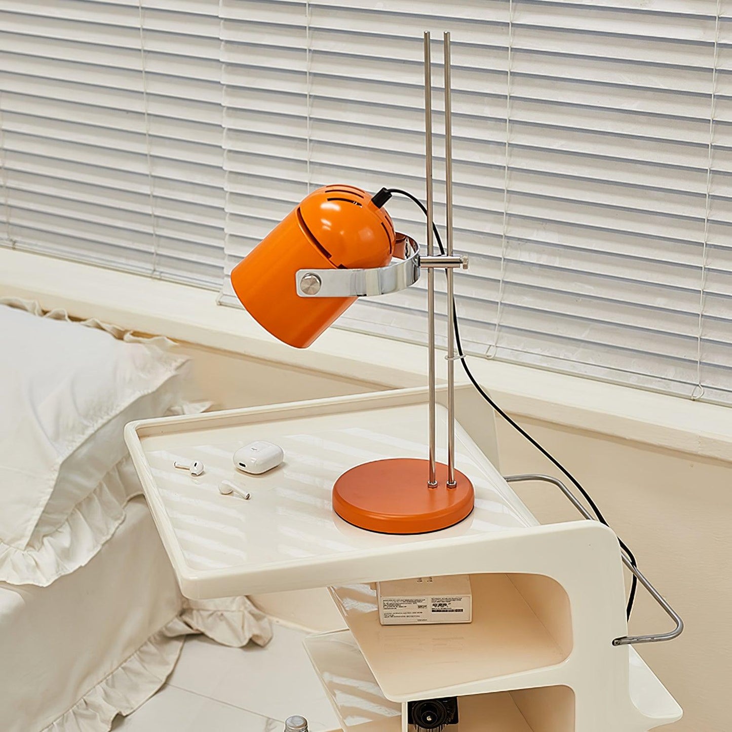 Adjusta Liftable Desk Lamp | Iron Construction | Chrome, Orange, Green