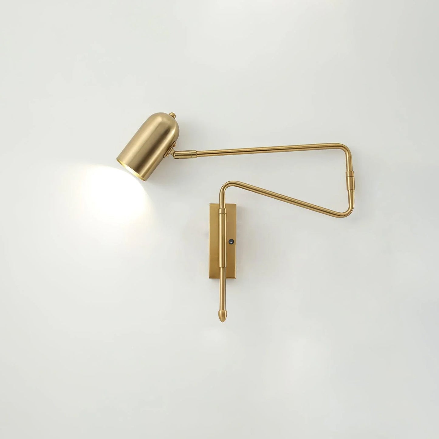 Adjustable Arm Reading Wall Lamp | Metal | Black and Gold