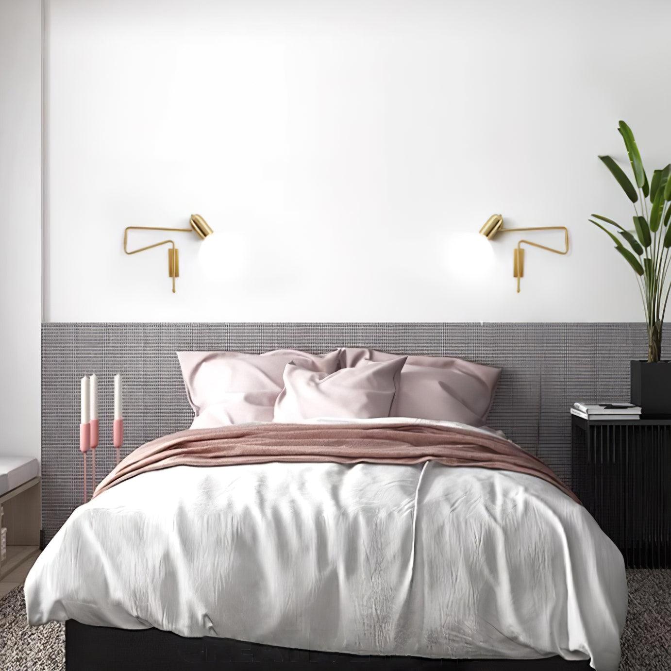 Adjustable Arm Wall Lamp | Metal | Black and Gold