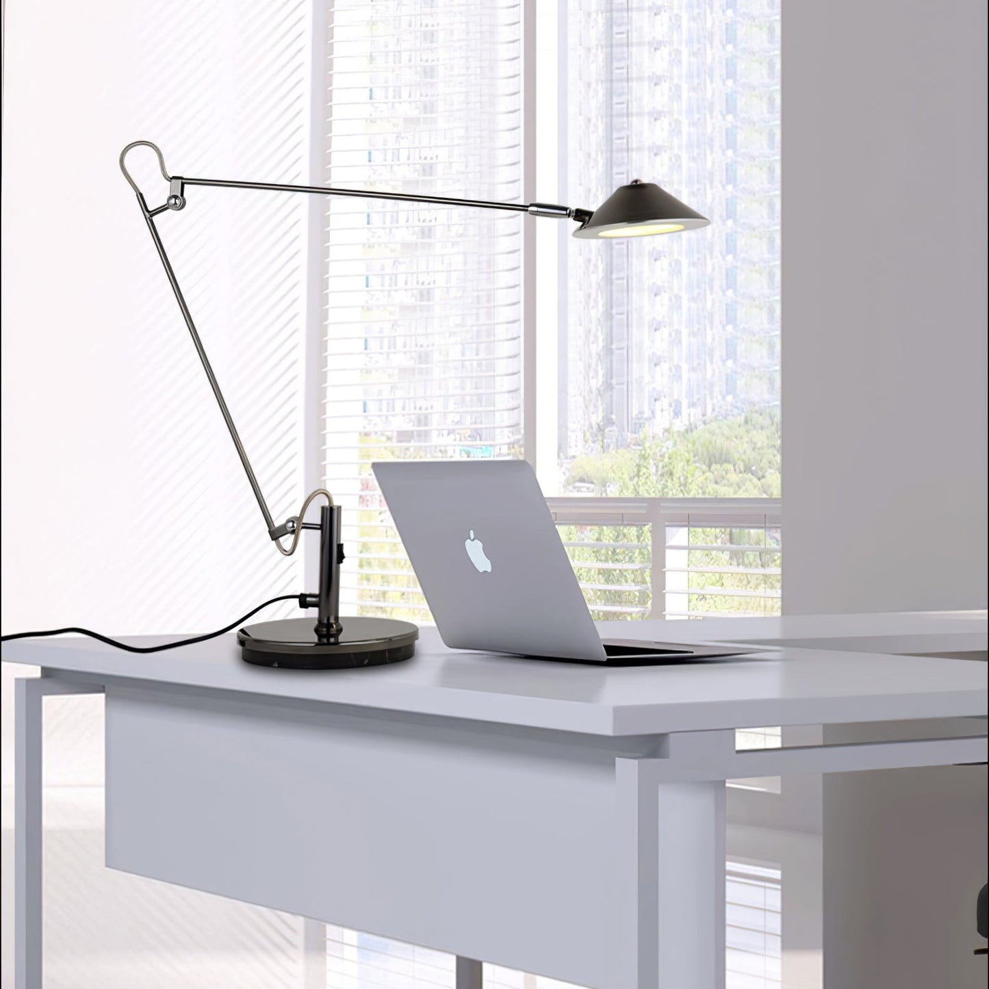 Adjustable Office Task Lamp | Metal | Black