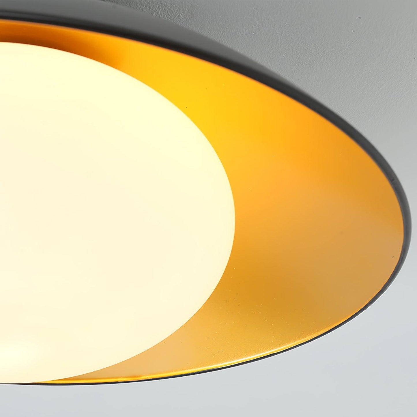 Adrienne Ceiling Lamp | Metal & Glass | Black & Gold