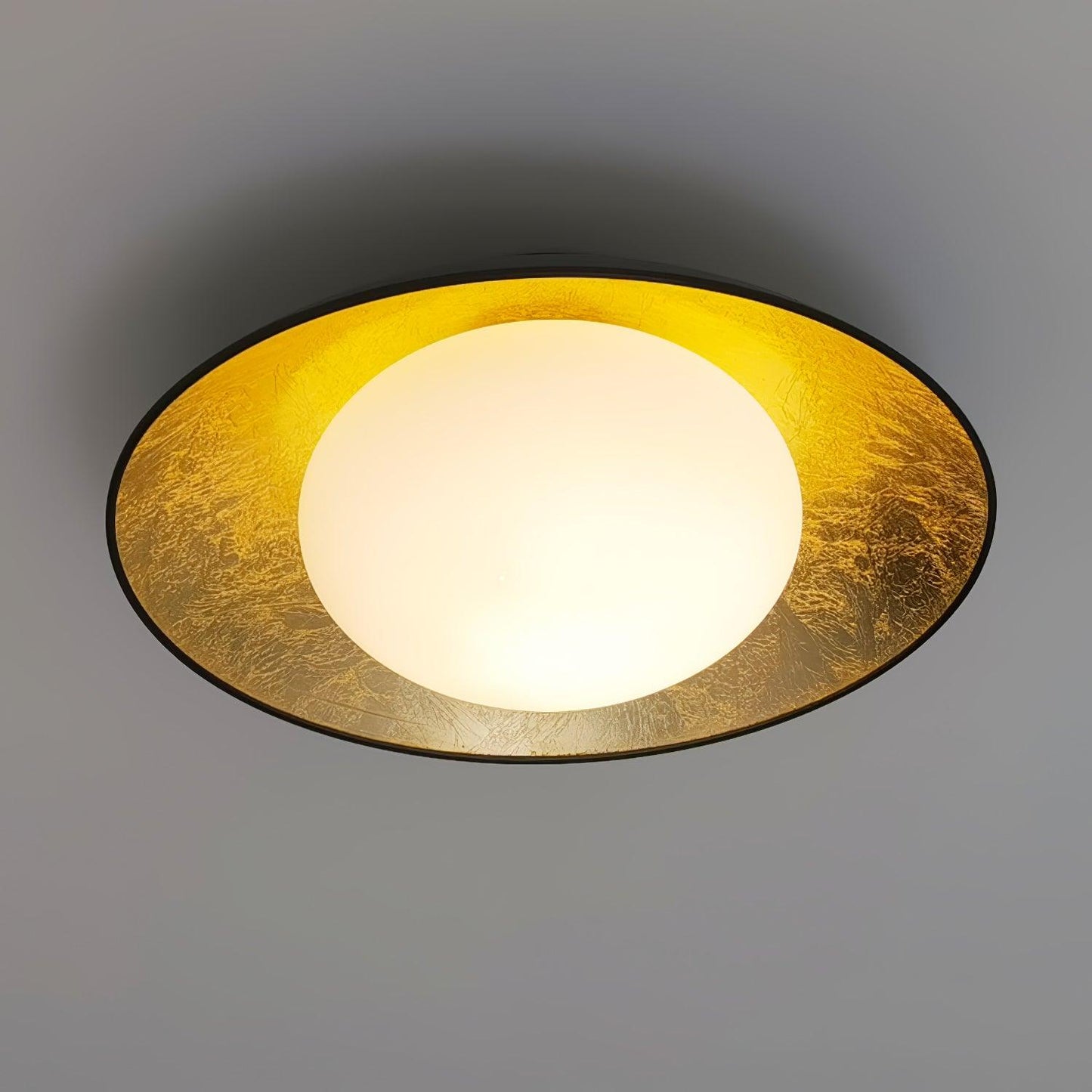 Adrienne Ceiling Lamp | Metal & Glass | Black & Gold